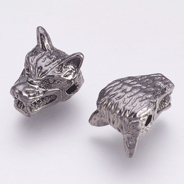 PandaHall Tibetan Style Alloy Beads, Wolf Head, Gunmetal, 9.5x13mm, Hole: 2mm Alloy Other Animal
PandaHall Tibetan Style Alloy Beads, Wolf Head, Gunmetal, 9.5x13mm, Hole: 2mm Alloy Other Animal