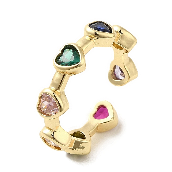 PandaHall Brass Micro Pave Cubic Zirconia Rings for Women, Long-Lasting Plated, Heart, Colorful, Adjustable Brass+Cubic Zirconia Heart
PandaHall Brass Micro Pave Cubic Zirconia Rings for Women, Long-Lasting Plated, Heart, Colorful, Adjustable Brass+Cubic Zirconia Heart