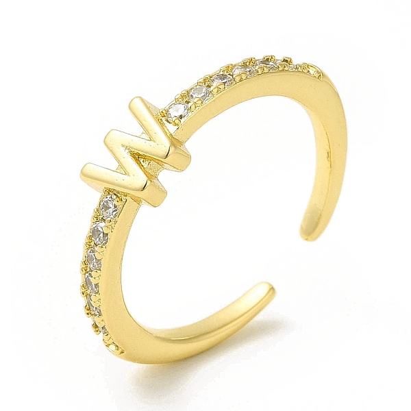PandaHall Clear Cubic Zirconia Initial Letter Open Cuff Ring, Real 18K Gold Plated Brass Jewelry for Women, Cadmium Free & Nickel Free &...
PandaHall Clear Cubic Zirconia Initial Letter Open Cuff Ring, Real 18K Gold Plated Brass Jewelry for Women, Cadmium Free & Nickel Free &...