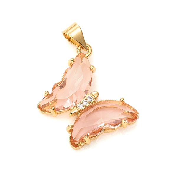 PandaHall Glass Pendants, with Brass Clear Micro Pave Cubic Zirconia, Butterfly, Golden, PeachPuff, 24x21x4mm, Hole: 5.5x3.5mm Brass+Glass..., Brown
PandaHall Glass Pendants, with Brass Clear Micro Pave Cubic Zirconia, Butterfly, Golden, PeachPuff, 24x21x4mm, Hole: 5.5x3.5mm Brass+Glass..., Brown