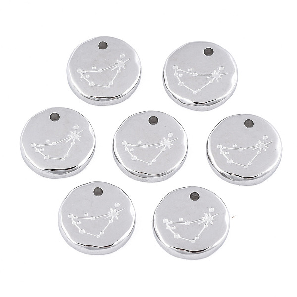 PandaHall 316 Surgical Stainless Steel Charms, Flat Round with Constellation, Stainless Steel Color, Capricorn, 10x2mm, Hole: 1mm 316...
PandaHall 316 Surgical Stainless Steel Charms, Flat Round with Constellation, Stainless Steel Color, Capricorn, 10x2mm, Hole: 1mm 316...