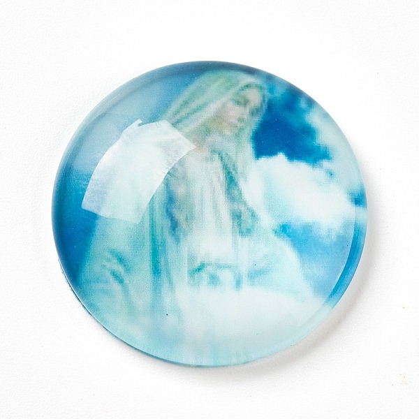 PandaHall Glass Cabochons, Half Round/Dome with Virgin Mary, Colorful, 25x6~6.5mm Glass Human
PandaHall Glass Cabochons, Half Round/Dome with Virgin Mary, Colorful, 25x6~6.5mm Glass Human