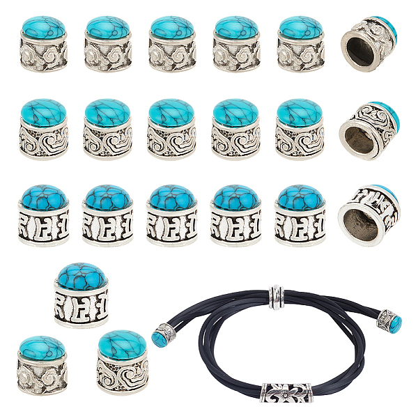 PandaHall 24 Pcs 3 Styles Cord End Caps, Synthetic Turquoise Cord Ends Metal Leather Ends Caps Barrel End Caps for DIY Bracelet Kumihimo...
PandaHall 24 Pcs 3 Styles Cord End Caps, Synthetic Turquoise Cord Ends Metal Leather Ends Caps Barrel End Caps for DIY Bracelet Kumihimo...