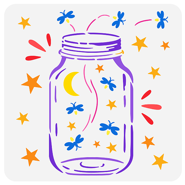 PandaHall FINGERINSPIRE Jar of Fireflies Painting Stencil 11.8x11.8 inch Hollow Out Jar Bottle Pattern Drawing Stencil Reusable Plastic Star...
PandaHall FINGERINSPIRE Jar of Fireflies Painting Stencil 11.8x11.8 inch Hollow Out Jar Bottle Pattern Drawing Stencil Reusable Plastic Star...