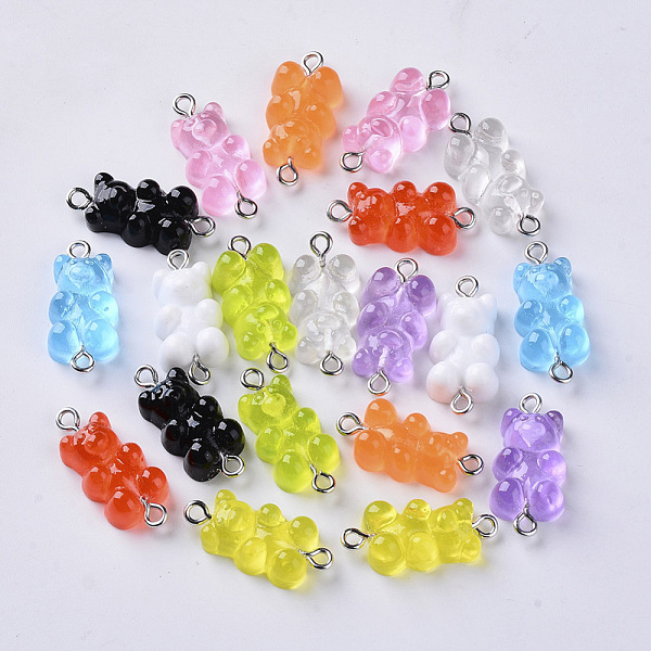 PandaHall Resin Links connectors, with Platinum Plated Iron Loop, Bear, Mixed Color, 25x11.5x7mm, hole: 1.5mm Resin Bear Multicolor
PandaHall Resin Links connectors, with Platinum Plated Iron Loop, Bear, Mixed Color, 25x11.5x7mm, hole: 1.5mm Resin Bear Multicolor