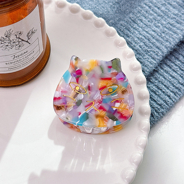PandaHall Cat Shape Claw Hair Clips, Cellulose Acetate Ponytail Hair Clip for Girls Women, Colorful, 50x42x41mm Cellulose Acetate Cat Shape
PandaHall Cat Shape Claw Hair Clips, Cellulose Acetate Ponytail Hair Clip for Girls Women, Colorful, 50x42x41mm Cellulose Acetate Cat Shape