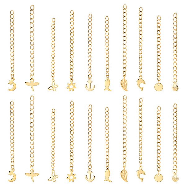 PandaHall PH 304 Stainless Steel Chain Extender, 10 Style Jewelry Extender Womens Ankle Strap Extender Golden Bracelets Chain Extension for...
PandaHall PH 304 Stainless Steel Chain Extender, 10 Style Jewelry Extender Womens Ankle Strap Extender Golden Bracelets Chain Extension for...