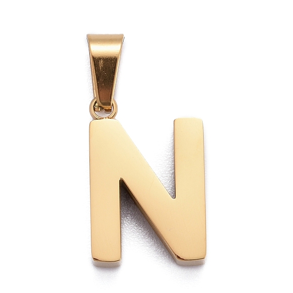 PandaHall Ion Plating(IP) 304 Stainless Steel Letter Pendants, Manual Polishing, Alphabet, Golden, Letter.N, 18.5x12x4mm, Hole: 6.5x3.5mm...
PandaHall Ion Plating(IP) 304 Stainless Steel Letter Pendants, Manual Polishing, Alphabet, Golden, Letter.N, 18.5x12x4mm, Hole: 6.5x3.5mm...