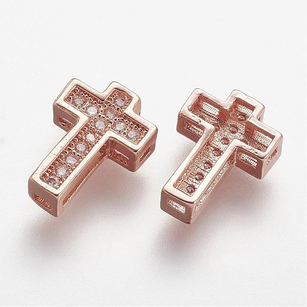 PandaHall Brass Micro Pave Cubic Zirconia Beads, Cross, Clear, Rose Gold, 10.5x7.5x3mm, Hole: 1mm Brass+Cubic Zirconia Cross Clear
PandaHall Brass Micro Pave Cubic Zirconia Beads, Cross, Clear, Rose Gold, 10.5x7.5x3mm, Hole: 1mm Brass+Cubic Zirconia Cross Clear