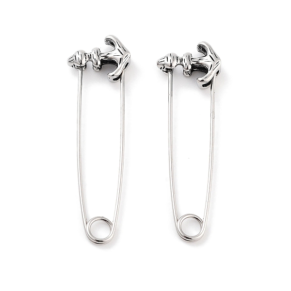 PandaHall Anchor 316 Surgical Stainless Steel Safety Pin Hoop Earrings for Women, Antique Silver, 39x4x11mm 316 Surgical Stainless Steel...
PandaHall Anchor 316 Surgical Stainless Steel Safety Pin Hoop Earrings for Women, Antique Silver, 39x4x11mm 316 Surgical Stainless Steel...