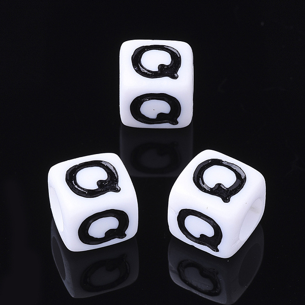 PandaHall Acrylic Horizontal Hole Letter Beads, Cube, White, Letter Q, Size: about 7mm wide, 7mm long, 7mm high, hole: 3.5mm, about...
PandaHall Acrylic Horizontal Hole Letter Beads, Cube, White, Letter Q, Size: about 7mm wide, 7mm long, 7mm high, hole: 3.5mm, about...