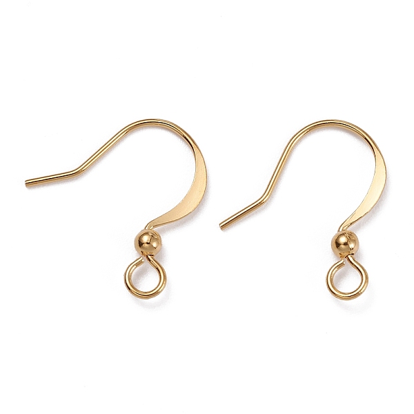 PandaHall Brass Earring Hooks, with Horizontal Loop and Beads, Long-Lasting Plated, Real 18K Gold Plated, 16x15.5x2.5mm, Hole: 2.5mm, Pin...
PandaHall Brass Earring Hooks, with Horizontal Loop and Beads, Long-Lasting Plated, Real 18K Gold Plated, 16x15.5x2.5mm, Hole: 2.5mm, Pin...