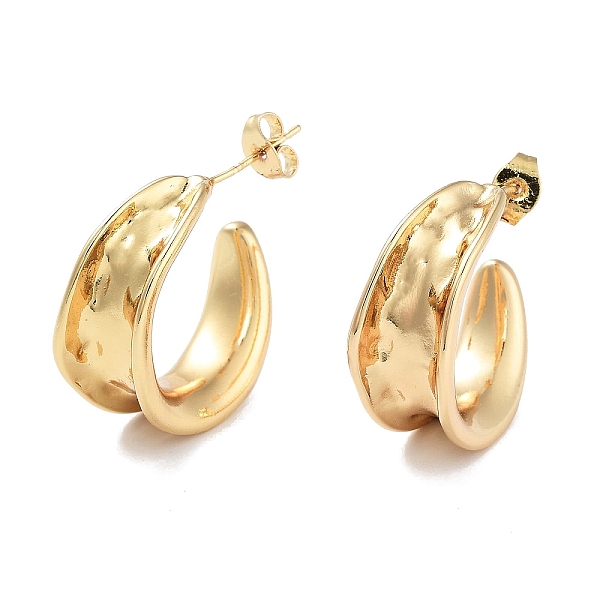 PandaHall Brass Twist Ring Stud Earrings, Half Hoop Earrings, Long-Lasting Plated, Golden, 24x10mm Brass Ring
PandaHall Brass Twist Ring Stud Earrings, Half Hoop Earrings, Long-Lasting Plated, Golden, 24x10mm Brass Ring