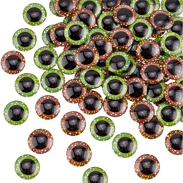 PandaHall BENECREAT 72Pcs 2 Colors Eye Printed Glass Cabochons, Half Round/Dome, Mixed Color, 22mm Glass Half Round Multicolor
PandaHall BENECREAT 72Pcs 2 Colors Eye Printed Glass Cabochons, Half Round/Dome, Mixed Color, 22mm Glass Half Round Multicolor