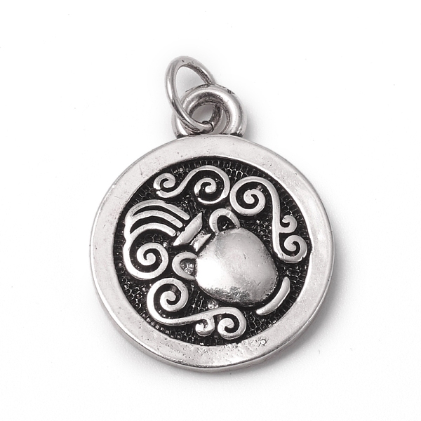 PandaHall Brass Pendants, with Jump Rings, Long-Lasting Plated, Flat Round with 12 Constellation/Zodiac Sign, Antique Silver, Aquarius...
PandaHall Brass Pendants, with Jump Rings, Long-Lasting Plated, Flat Round with 12 Constellation/Zodiac Sign, Antique Silver, Aquarius...