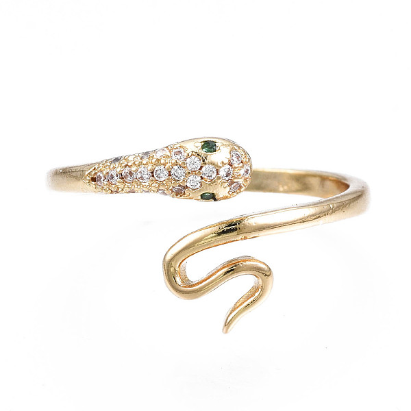 PandaHall Green Cubic Zirconia Snake Wrap Cuff Ring, Brass Open Ring for Women, Nickel Free, Real 18K Gold Plated, US Size 7 1/2(17.7mm)..., Clear
PandaHall Green Cubic Zirconia Snake Wrap Cuff Ring, Brass Open Ring for Women, Nickel Free, Real 18K Gold Plated, US Size 7 1/2(17.7mm)..., Clear