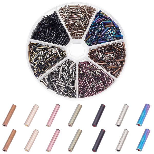 PandaHall 1260pcs 7 Colors Glass Bugle Beads, 9x2mm Metallic Long Seed Beads Tube Beads Craft Beads Loose Spacer Bead for Earrings..., Multicolor
PandaHall 1260pcs 7 Colors Glass Bugle Beads, 9x2mm Metallic Long Seed Beads Tube Beads Craft Beads Loose Spacer Bead for Earrings..., Multicolor