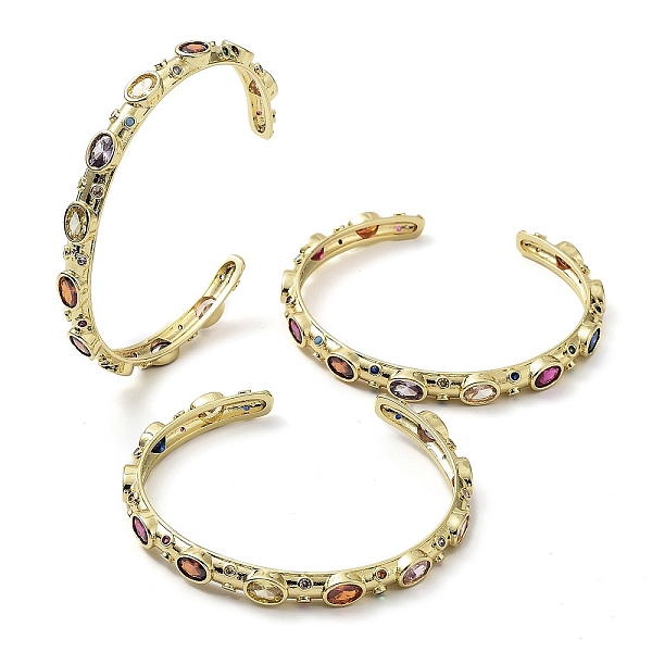 PandaHall Rack Plating Brass Pave Colorful Cubic Zirconia Open Cuff Bangles for Women, Long-Lasting Plated, Lead Free & Cadmium Free, Real...
PandaHall Rack Plating Brass Pave Colorful Cubic Zirconia Open Cuff Bangles for Women, Long-Lasting Plated, Lead Free & Cadmium Free, Real...