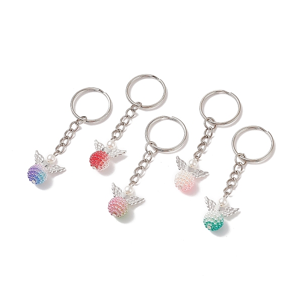 PandaHall Colorful Angel Pearl Acrylic Pendant Keychain, with Iron Findings, Mixed Color, 7.65cm Acrylic Angel & Fairy Multicolor
PandaHall Colorful Angel Pearl Acrylic Pendant Keychain, with Iron Findings, Mixed Color, 7.65cm Acrylic Angel & Fairy Multicolor