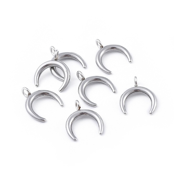 PandaHall 304 Stainless Steel Pendants, Double Horn/Crescent Moon, Stainless Steel Color, 16.5x14.5x2mm, Hole: 2.3mm 304 Stainless Steel...
PandaHall 304 Stainless Steel Pendants, Double Horn/Crescent Moon, Stainless Steel Color, 16.5x14.5x2mm, Hole: 2.3mm 304 Stainless Steel...
