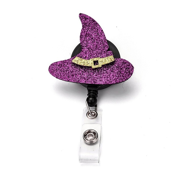 PandaHall Halloween Witch Hat Glitter Powder Felt & ABS Plastic Badge Reel, Retractable Badge Holder, with Iron Alligator Clip, Platinum...
PandaHall Halloween Witch Hat Glitter Powder Felt & ABS Plastic Badge Reel, Retractable Badge Holder, with Iron Alligator Clip, Platinum...