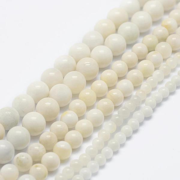 PandaHall Natural White Jade Bead Strands, Round, 4~8mm, Hole: 0.5~1mm, about 49~96pcs/strand, 15.7 inch(40cm) White Jade Round
PandaHall Natural White Jade Bead Strands, Round, 4~8mm, Hole: 0.5~1mm, about 49~96pcs/strand, 15.7 inch(40cm) White Jade Round