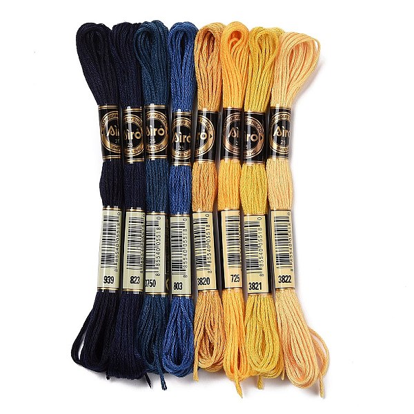 PandaHall 8 Skeins 8 Colors 6-Ply Polyester Embroidery Floss, Cross Stitch Threads, Blue & Yellow Contrast Color Series, Mixed Color, 0.5mm..., Multicolor
PandaHall 8 Skeins 8 Colors 6-Ply Polyester Embroidery Floss, Cross Stitch Threads, Blue & Yellow Contrast Color Series, Mixed Color, 0.5mm..., Multicolor
