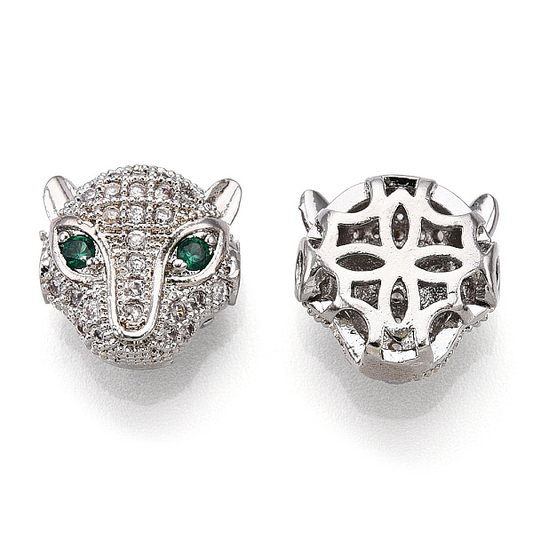 PandaHall Brass Micro Pave Cubic Zirconia Beads, Leopard, Platinum, 11x11x6mm, Hole: 1.5mm Brass+Cubic Zirconia Leopard
PandaHall Brass Micro Pave Cubic Zirconia Beads, Leopard, Platinum, 11x11x6mm, Hole: 1.5mm Brass+Cubic Zirconia Leopard