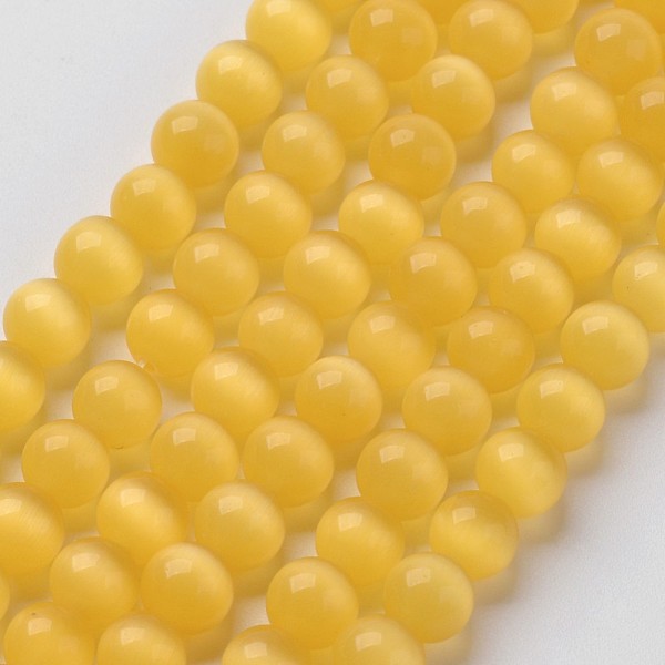 PandaHall Cat Eye Beads, Round, Gold, 8mm, Hole: 1mm, about 15.5 inch/strand, about 49pcs/strand Glass Round Gold
PandaHall Cat Eye Beads, Round, Gold, 8mm, Hole: 1mm, about 15.5 inch/strand, about 49pcs/strand Glass Round Gold