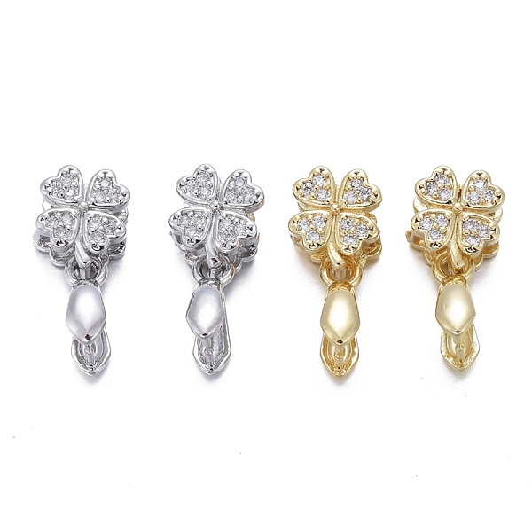 PandaHall Brass Micro Pave Cubic Zirconia Ice Pick Pinch Bails, Long-Lasting Plated, Clover, Clear, Mixed Color, 17.5x7.5x5mm, Hole: 3mm...
PandaHall Brass Micro Pave Cubic Zirconia Ice Pick Pinch Bails, Long-Lasting Plated, Clover, Clear, Mixed Color, 17.5x7.5x5mm, Hole: 3mm...