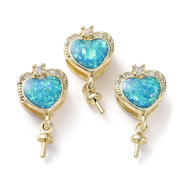 PandaHall Heart Shape Brass Micro Pave Cubic Zirconia Cup Peg Bails, with Synthetic Opal, Cadmium Free & Lead Free, Long-Lasting Plated...
PandaHall Heart Shape Brass Micro Pave Cubic Zirconia Cup Peg Bails, with Synthetic Opal, Cadmium Free & Lead Free, Long-Lasting Plated...