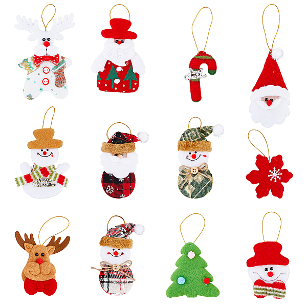 PandaHall SUPERFINDINGS 12pcs 12 styles Christmas Velvet Pendant Decorations with Bell, for Christmas Tree Hanging Decoration, Mixed Shapes..., Multicolor
PandaHall SUPERFINDINGS 12pcs 12 styles Christmas Velvet Pendant Decorations with Bell, for Christmas Tree Hanging Decoration, Mixed Shapes..., Multicolor