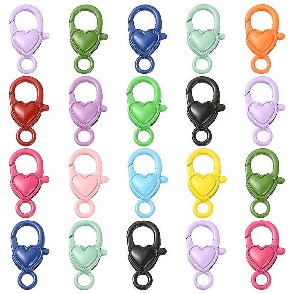 PandaHall 20Pcs Spray Painted Eco-Friendly Alloy Lobster Claw Clasps, Cadmium Free & Nickel Free & Lead Free, Heart, Mixed Color..., Multicolor
PandaHall 20Pcs Spray Painted Eco-Friendly Alloy Lobster Claw Clasps, Cadmium Free & Nickel Free & Lead Free, Heart, Mixed Color..., Multicolor
