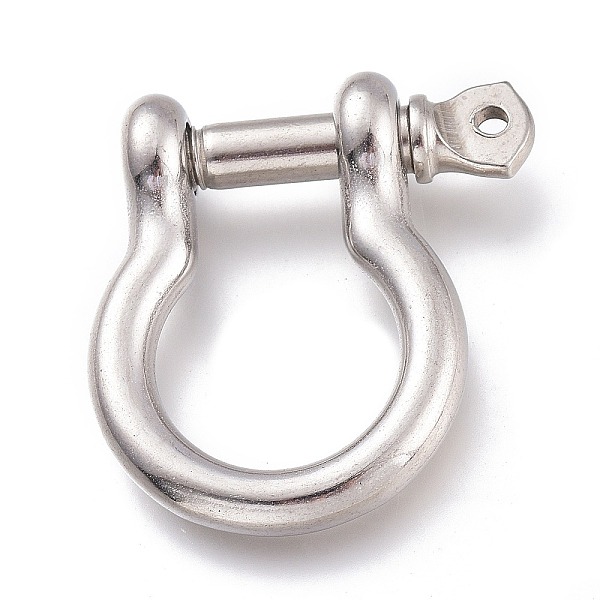 PandaHall 304 Stainless Steel D-Ring Anchor Shackle Clasps, Stainless Steel Color, 35x30.5x10mm, Hole: 2.4mm 304 Stainless Steel
PandaHall 304 Stainless Steel D-Ring Anchor Shackle Clasps, Stainless Steel Color, 35x30.5x10mm, Hole: 2.4mm 304 Stainless Steel