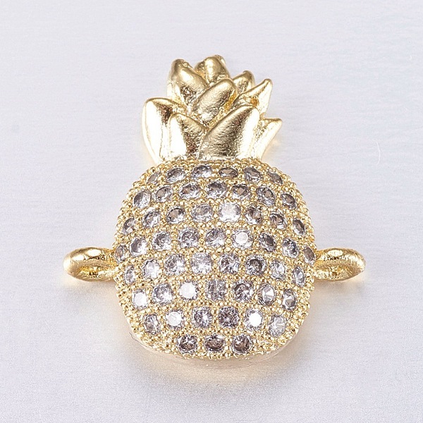 PandaHall Brass Micro Pave Cubic Zirconia Links, Pineapple, Golden, 16.5x14x4mm, Hole: 1mm Brass+Cubic Zirconia Fruit
PandaHall Brass Micro Pave Cubic Zirconia Links, Pineapple, Golden, 16.5x14x4mm, Hole: 1mm Brass+Cubic Zirconia Fruit