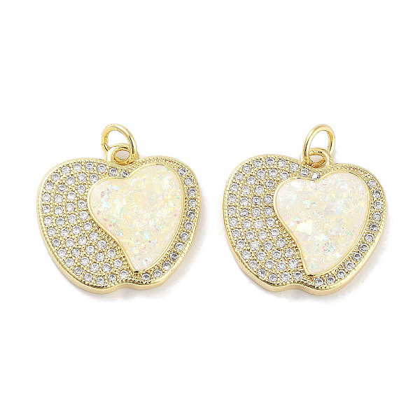 PandaHall Brass Micro Pave Clear Cubic Zirconia Pendants, with Synthetic Opal and Jump Rings, Real 18K Gold Plated, Fruit Charms, Apple..., White
PandaHall Brass Micro Pave Clear Cubic Zirconia Pendants, with Synthetic Opal and Jump Rings, Real 18K Gold Plated, Fruit Charms, Apple..., White