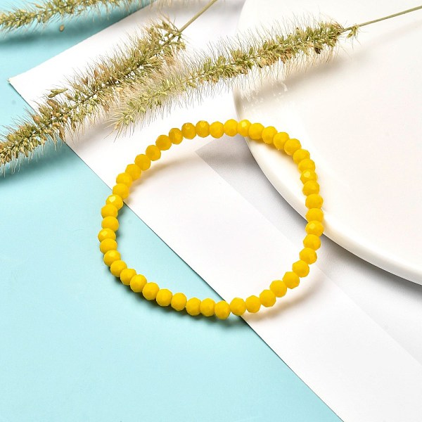 PandaHall Faceted Glass Rondelle Beads Stretch Bracelet for Kid, Opaque Solid Color Glass Bracelet, Gold, 4x3.5mm, Inner Diameter: 1-7/8...
PandaHall Faceted Glass Rondelle Beads Stretch Bracelet for Kid, Opaque Solid Color Glass Bracelet, Gold, 4x3.5mm, Inner Diameter: 1-7/8...