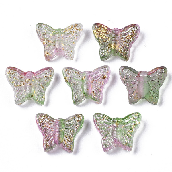 PandaHall Transparent Spray Painted Glass Beads, with Golden Foil, Butterfly, Medium Sea Green, 12.5x15.5x5mm, Hole: 1mm Glass Butterfly
PandaHall Transparent Spray Painted Glass Beads, with Golden Foil, Butterfly, Medium Sea Green, 12.5x15.5x5mm, Hole: 1mm Glass Butterfly