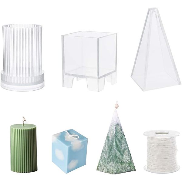 PandaHall Olycraft Plastic Candle Molds Sets, for Candle Making Tools, with Eco-Friendly Candle Wick, Cotton Cord, Clear, 10.8x5.7x5.7cm...
PandaHall Olycraft Plastic Candle Molds Sets, for Candle Making Tools, with Eco-Friendly Candle Wick, Cotton Cord, Clear, 10.8x5.7x5.7cm...