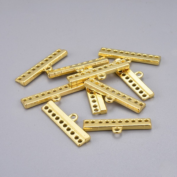 PandaHall Tibetan Style Links, Chandelier Components, Rectangle/Bar, Cadmium Free & Nickel Free & Lead Free, Golden, 9x28x2.5mm Alloy...
PandaHall Tibetan Style Links, Chandelier Components, Rectangle/Bar, Cadmium Free & Nickel Free & Lead Free, Golden, 9x28x2.5mm Alloy...