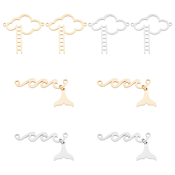 PandaHall UNICRAFTALE 8Pcs 4 Styles Stainless Steel Connector Charms Cloud with Ladder and Fish Tail Link Charms Hollow Frames Connectors...
PandaHall UNICRAFTALE 8Pcs 4 Styles Stainless Steel Connector Charms Cloud with Ladder and Fish Tail Link Charms Hollow Frames Connectors...