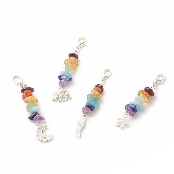 PandaHall Chakra Theme Natural Gemstone Pendant Decorations, with Alloy Lobster Claw Clasps, Pendant, Mixed Shapes, 5.85cm Mixed Stone Mixed...
PandaHall Chakra Theme Natural Gemstone Pendant Decorations, with Alloy Lobster Claw Clasps, Pendant, Mixed Shapes, 5.85cm Mixed Stone Mixed...