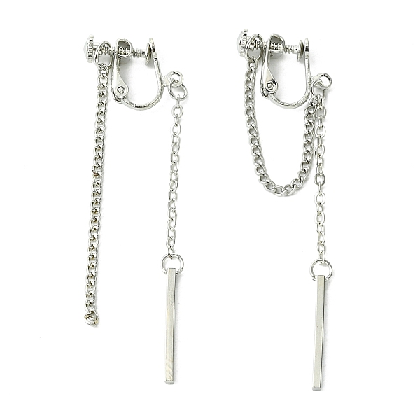 PandaHall Rertangle Alloy Chain Tassel Cuff Earrings for Women Men, Platinum, 70x2mm Alloy Rectangle
PandaHall Rertangle Alloy Chain Tassel Cuff Earrings for Women Men, Platinum, 70x2mm Alloy Rectangle