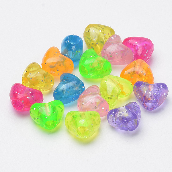 PandaHall Transparent Acrylic Beads, Glitter Beads, Heart, Mixed Color, 9x11.5x7.5mm, Hole: 3.5mm Acrylic Heart Multicolor
PandaHall Transparent Acrylic Beads, Glitter Beads, Heart, Mixed Color, 9x11.5x7.5mm, Hole: 3.5mm Acrylic Heart Multicolor