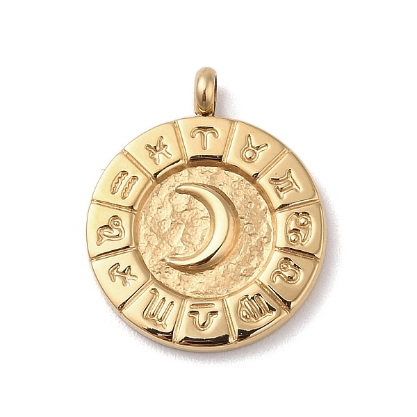 PandaHall 304 Stainless Steel Pendants, Flat Round with Constellation & Moon Charm, Golden, 22x18.5x2mm, Hole: 2.5mm 304 Stainless Steel...
PandaHall 304 Stainless Steel Pendants, Flat Round with Constellation & Moon Charm, Golden, 22x18.5x2mm, Hole: 2.5mm 304 Stainless Steel...