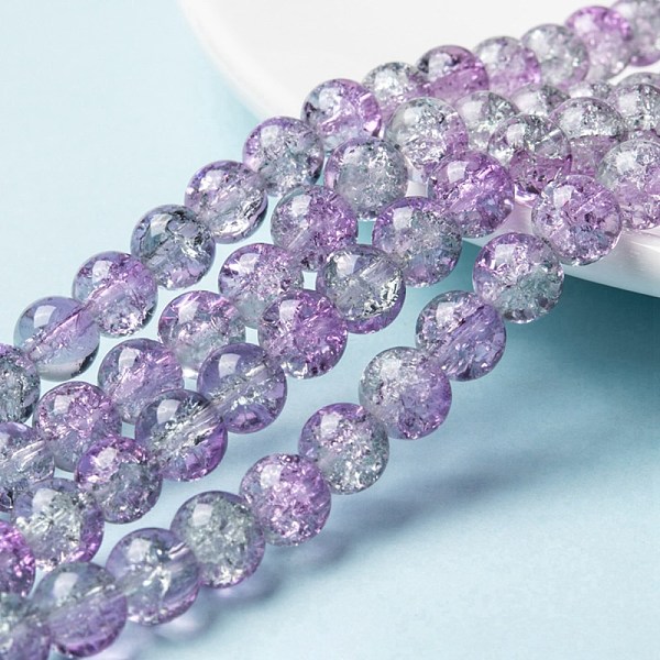 PandaHall Spray Painted Crackle Glass Beads Strands, Round, Two Tone, Plum, 8mm, Hole: 1.3~1.6mm, about 100pcs/strand, 31.4 inch Glass Round..., Purple
PandaHall Spray Painted Crackle Glass Beads Strands, Round, Two Tone, Plum, 8mm, Hole: 1.3~1.6mm, about 100pcs/strand, 31.4 inch Glass Round..., Purple