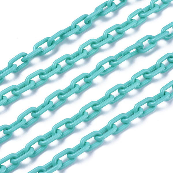 PandaHall ABS Plastic Cable Chains, Oval, Cyan, 13.5~14x8x2mm, 14.9 inch~15.35 inch(38~39cm)/strand Plastic Cyan
PandaHall ABS Plastic Cable Chains, Oval, Cyan, 13.5~14x8x2mm, 14.9 inch~15.35 inch(38~39cm)/strand Plastic Cyan
