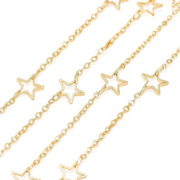 PandaHall 3.28 Feet Handmade Brass Link Chains, Cable Chains, Soldered, Star, Real 18K Gold Plated, Link: 1.3x1.2x0.4mm Brass
PandaHall 3.28 Feet Handmade Brass Link Chains, Cable Chains, Soldered, Star, Real 18K Gold Plated, Link: 1.3x1.2x0.4mm Brass