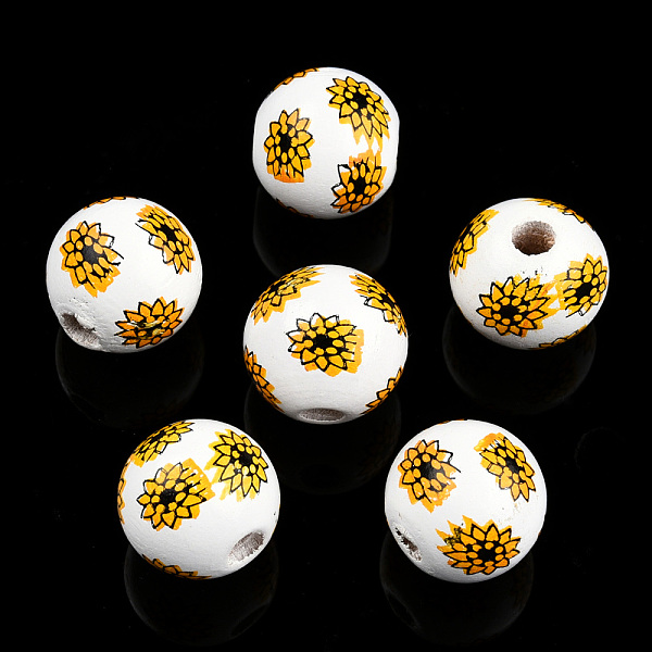 PandaHall Spray Painted Wood Beads, Printed Beads, Round with Flower, Gold, 15~16x14~15mm, Hole: 3~4mm Wood Flower Gold
PandaHall Spray Painted Wood Beads, Printed Beads, Round with Flower, Gold, 15~16x14~15mm, Hole: 3~4mm Wood Flower Gold