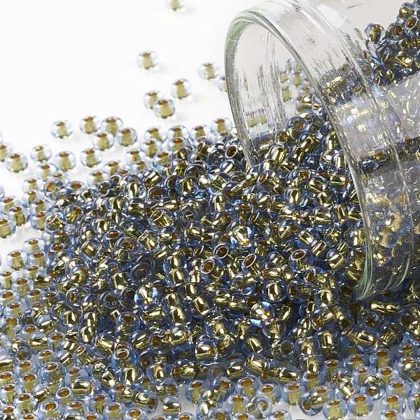 PandaHall TOHO Round Seed Beads, Japanese Seed Beads, (757) 24K Gold Lined Sky Blue, 11/0, 2.2mm, Hole: 0.8mm, about 1103pcs/10g Glass Blue
PandaHall TOHO Round Seed Beads, Japanese Seed Beads, (757) 24K Gold Lined Sky Blue, 11/0, 2.2mm, Hole: 0.8mm, about 1103pcs/10g Glass Blue